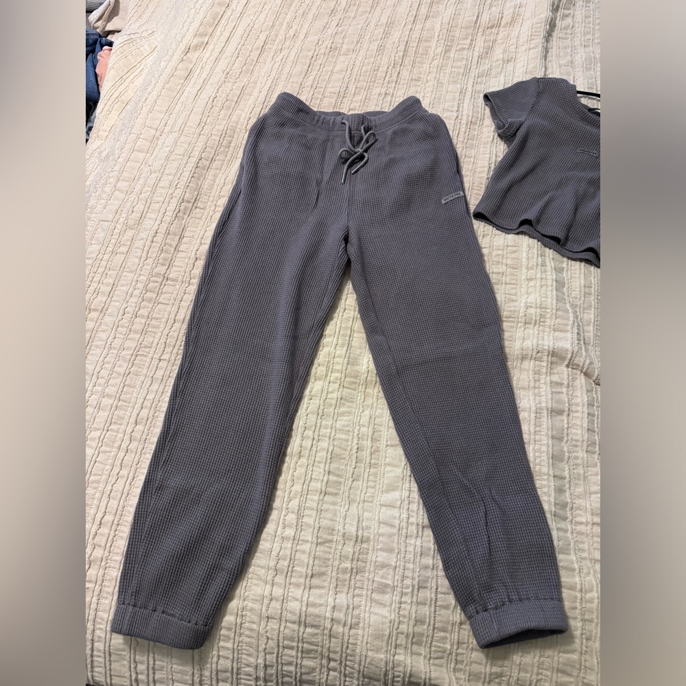 White Fox Boutique Waffle knot sweatpants